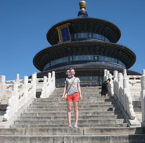 Megan Moffat during study trip to China 2016