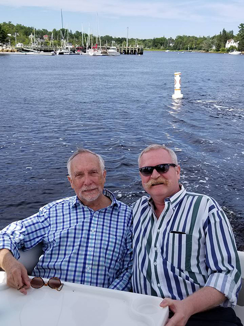 Gary (left) and his partner Angus Campbell taken last summer in Chester Harbour.